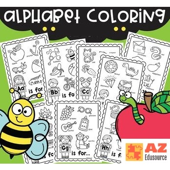 [PDF] Printable Alphabet A to Z Coloring Sheets for Preschool Kids (26 ...