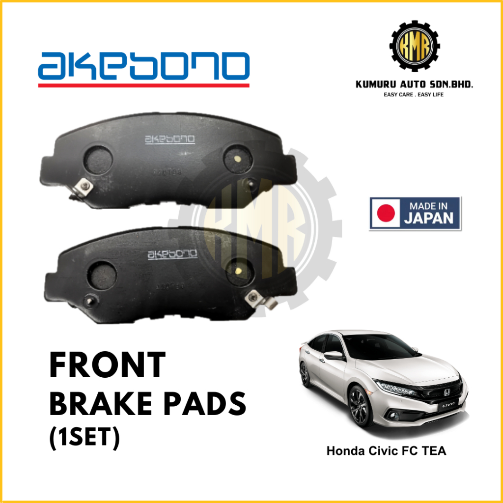(1Set) Japan Akebono Front Brake Pads Honda Civic FC TEA CRV S9A