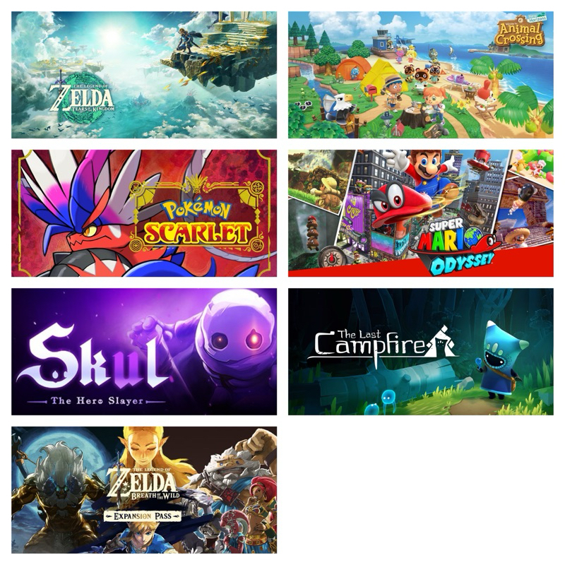 (6in1)Nintendo Switch Digital Zelda Totk,Animal Crossing,Super Mario