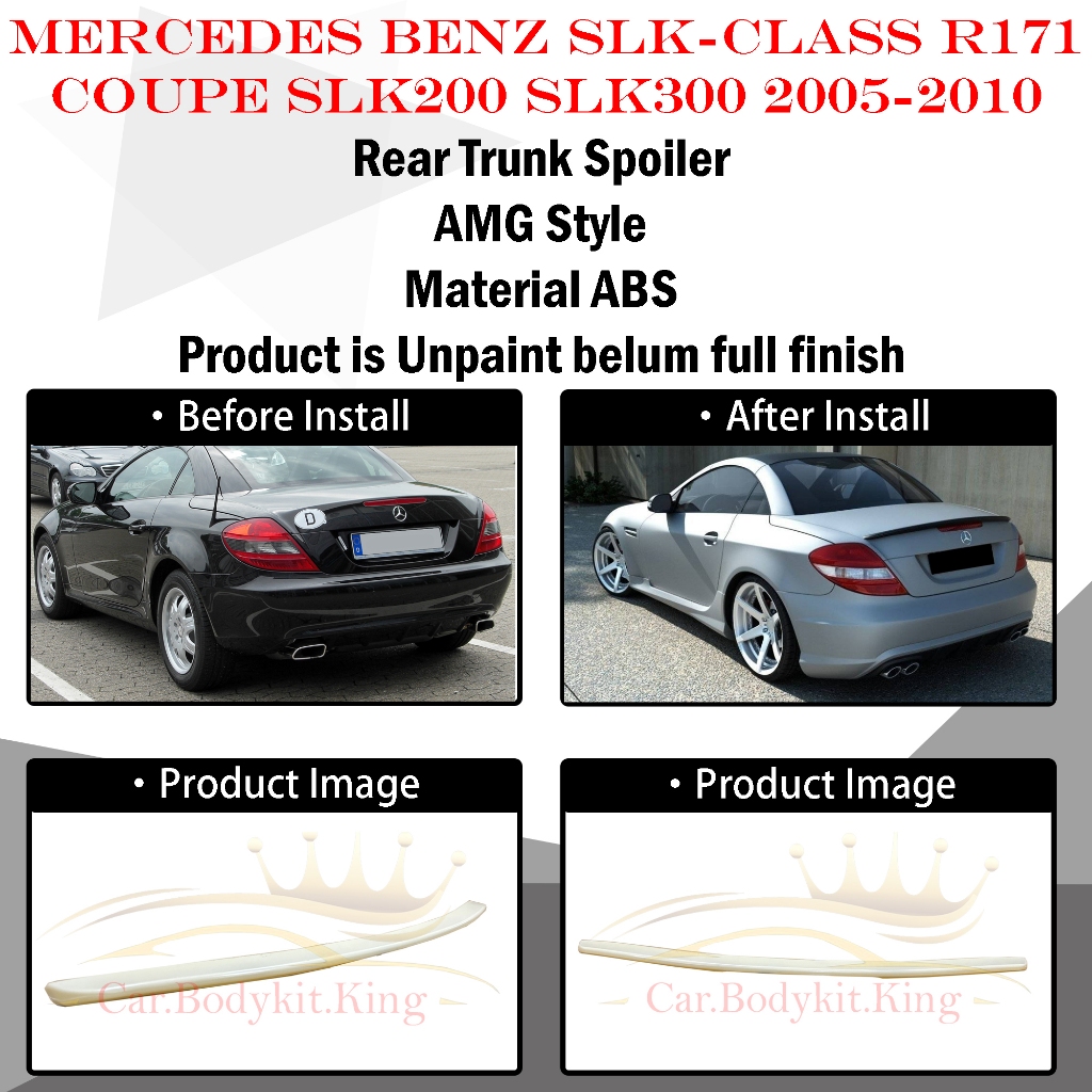 MERCEDES BENZ SLK-CLASS R171 2005-2010 COUPE SLK200 SLK300 AMG STYLE ...