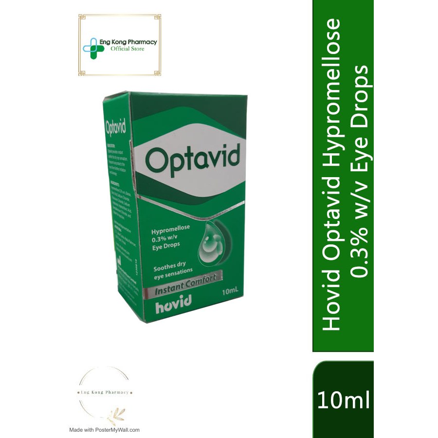 HOVID OPTAVID HYPROMELLOSE 0.3 w/v EYE DROPS 10ML | Shopee Malaysia