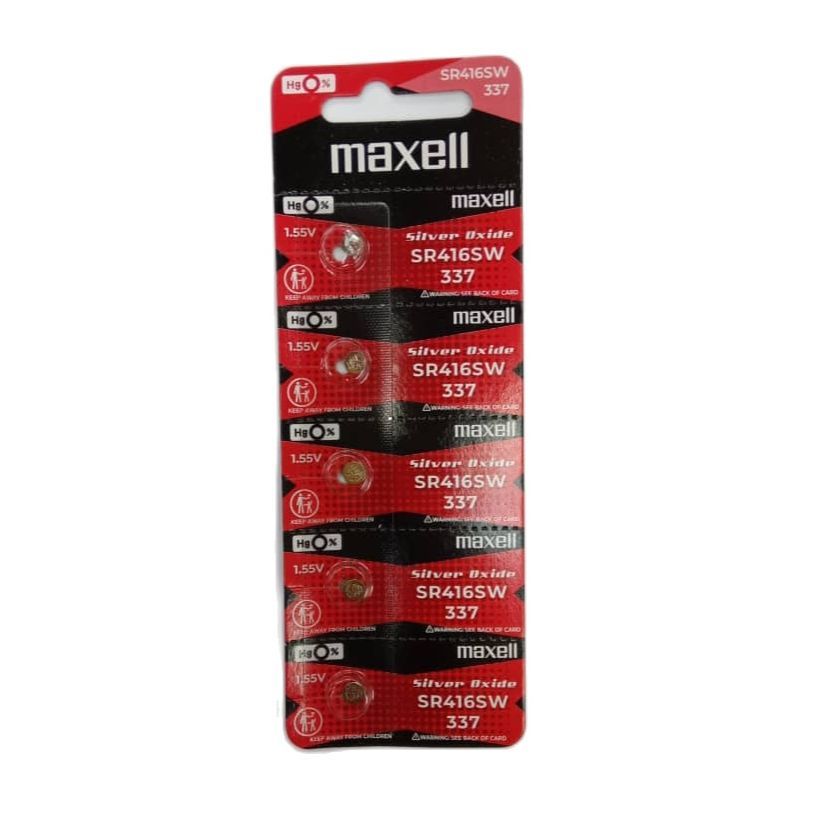 Pila Boton Reloj Maxel 337 SR416SW Óxido Plata 1.55V
