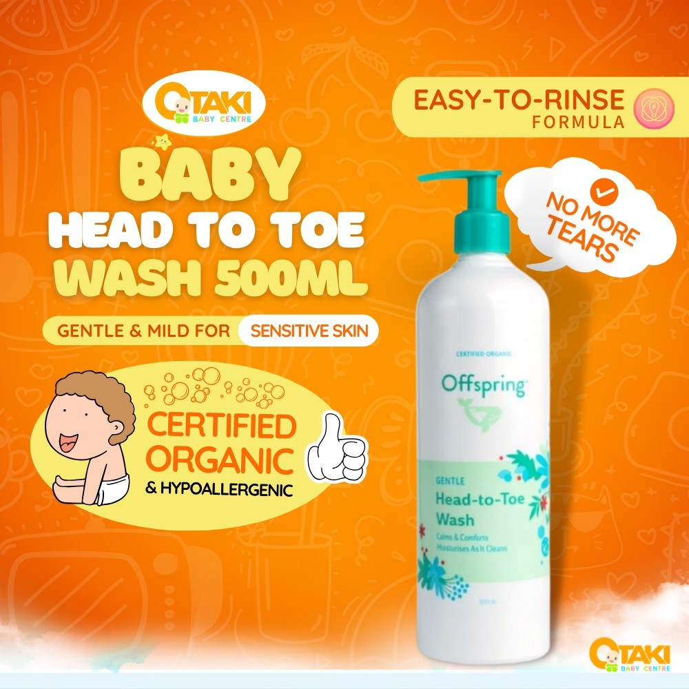 Offspring Gentle Baby Head To Toe Wash 500ml Organic Tear-Free ...