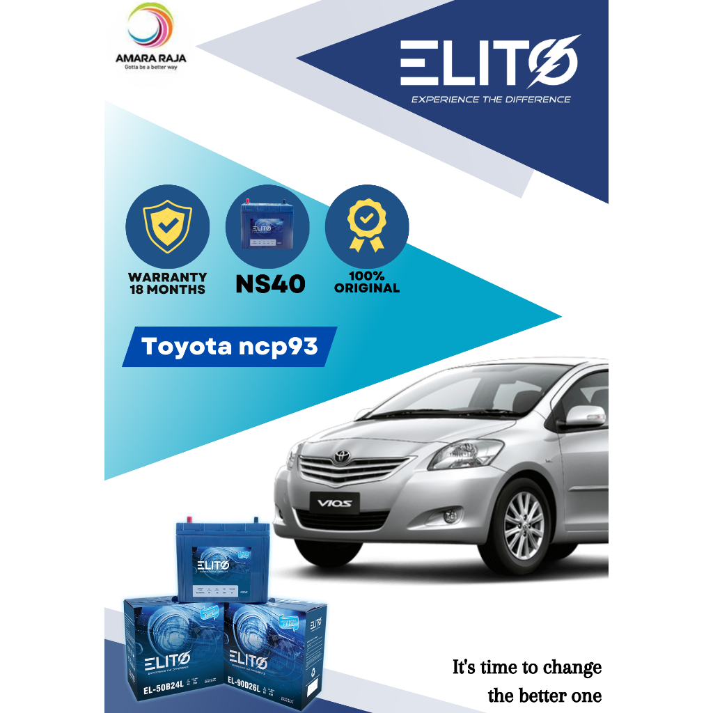 【18 MONTH WARRANTY】Car Battery Elito NS40ZL 40B20L/40B19L for TOYOTA