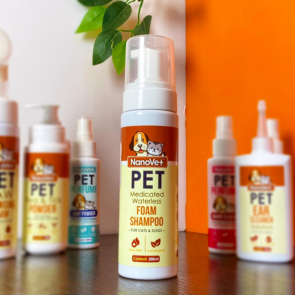 NanovetNo Rinse Waterless Medicated Pet Foam Shampoo Shopee Malaysia
