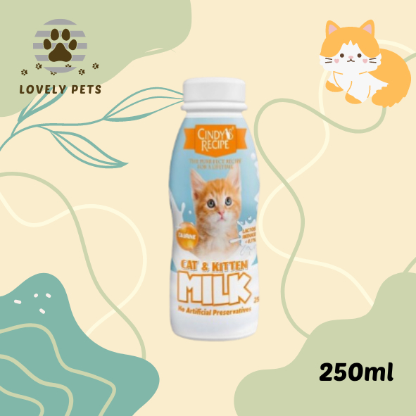 [NEW PACKING!]Cindy Recipe Cat & Kitten Milk LactoseFree (250ml