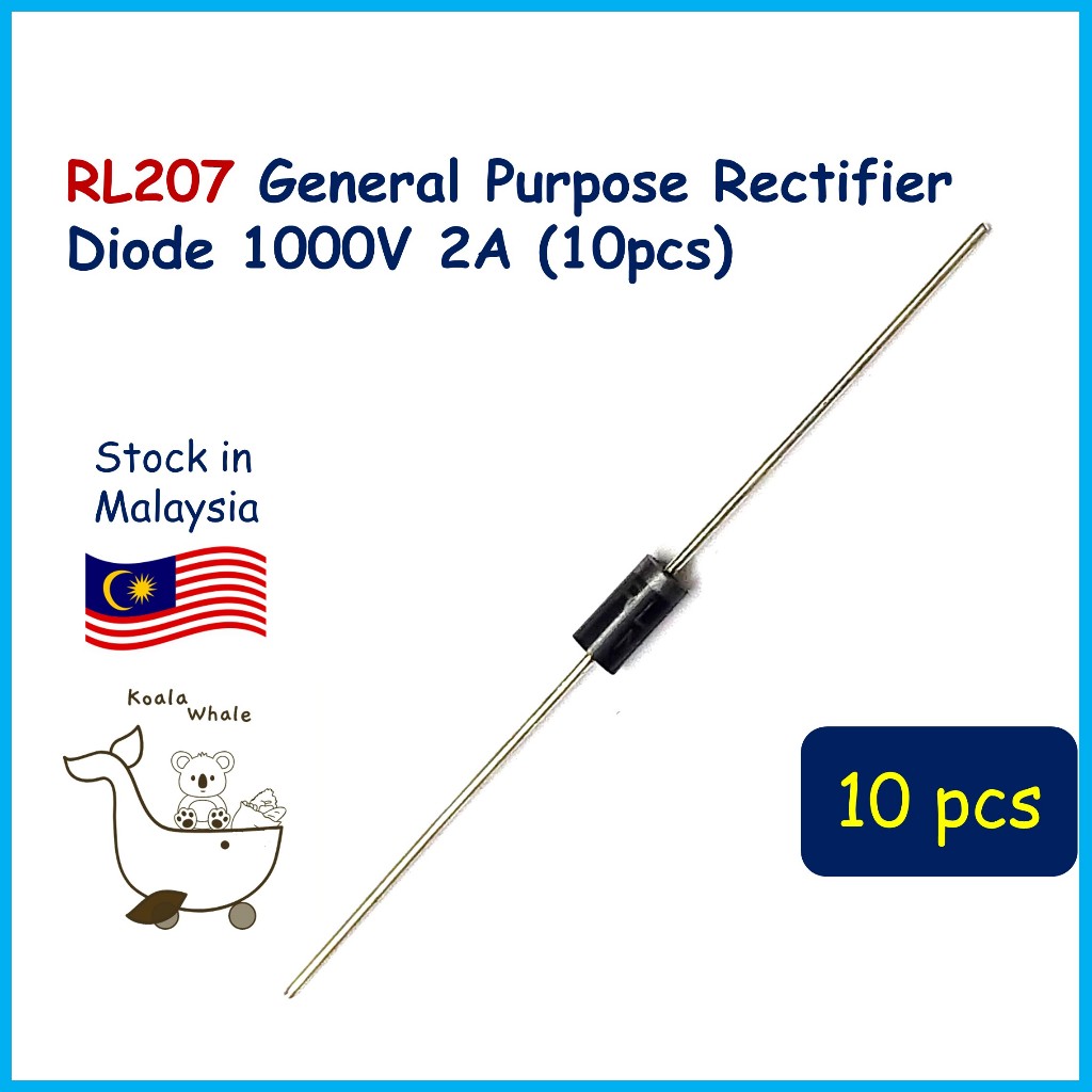 10PCS RL207 Rectifier Diode 1000V 2A | Shopee Malaysia