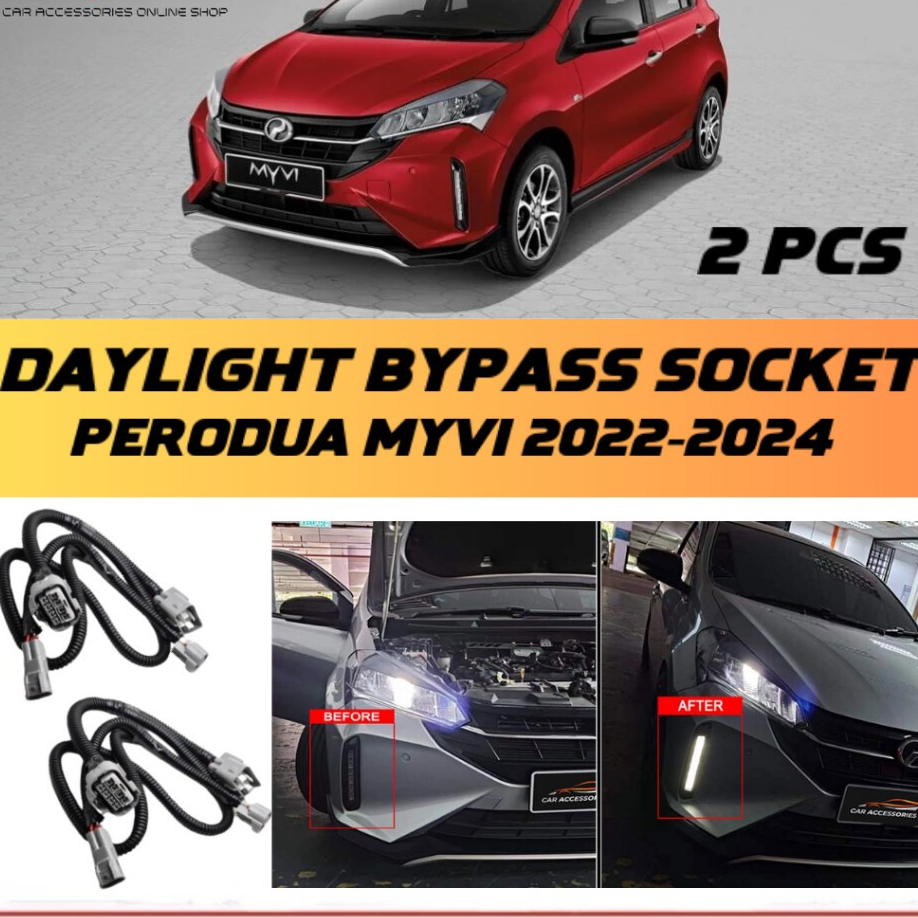 PERODUA MYVI 2022 2023 2024 DRL DAYTIME RUNNING LIGHT FOG LIGHT LED