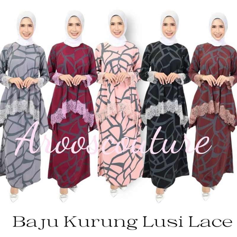 New! Baju kurung LUSI lace Batik | Shopee Malaysia