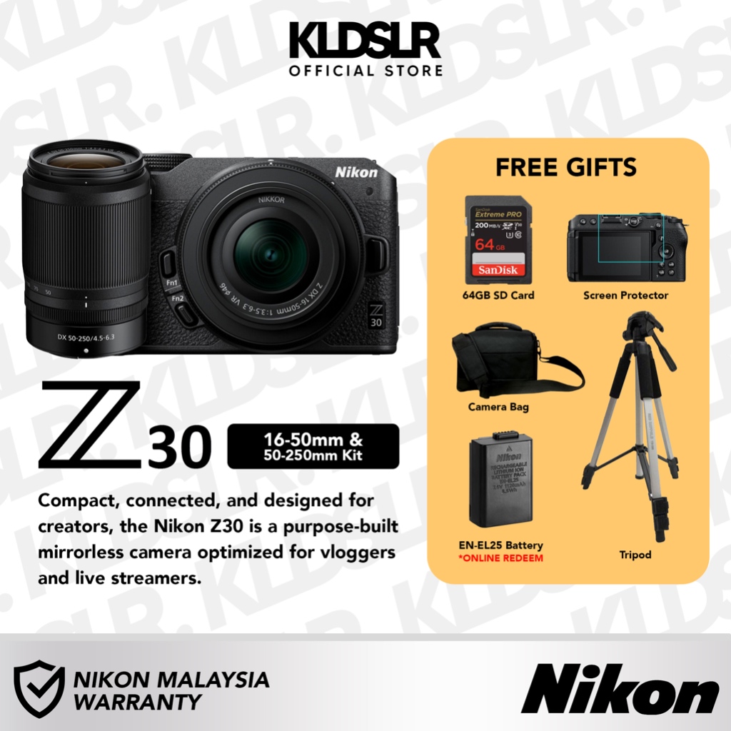 Vlogger Kit Nikon Vlogging Camera NIKON Z30 Mirrorless Camera