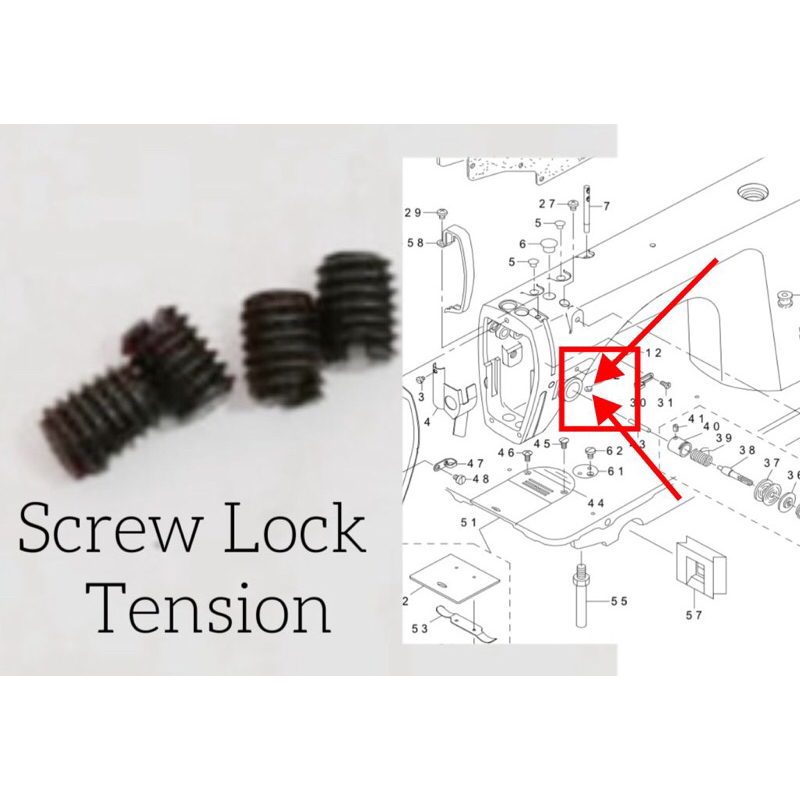 Tension Set Juki Screw Industry Sewing Machine/Tension Skru/Screw Lock ...