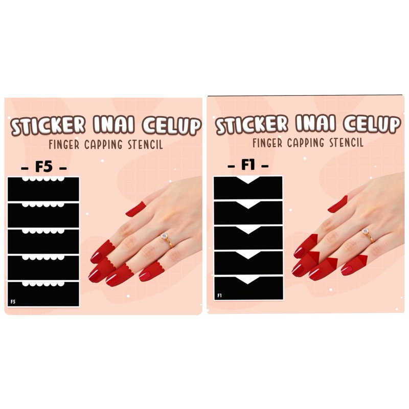 🔥STICKER INAI CELUP JARI BASIC (5jari) | Shopee Malaysia
