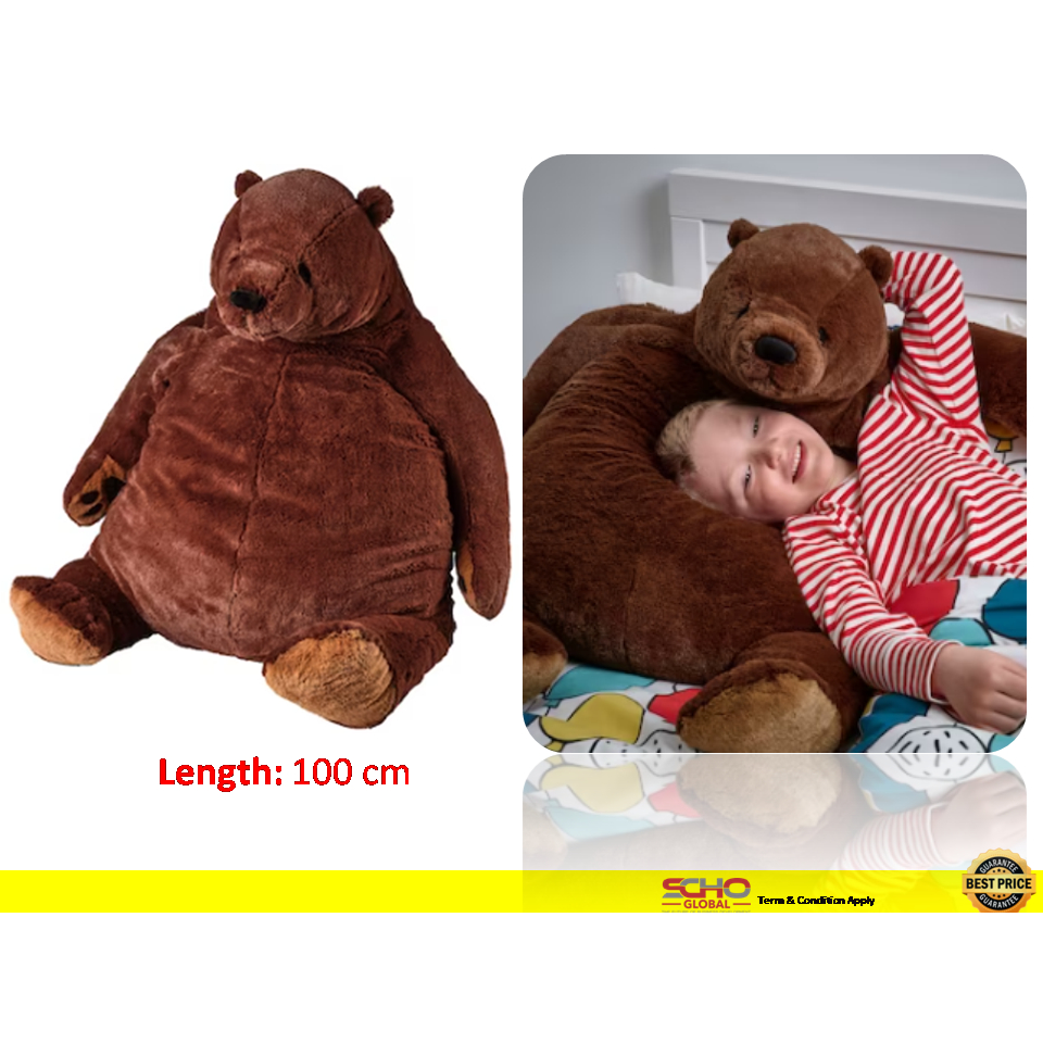 IKEA Djungelskog ORIGINAL Large Bear Soft toy Brown 100cm Animal Stuffed  Teddy..