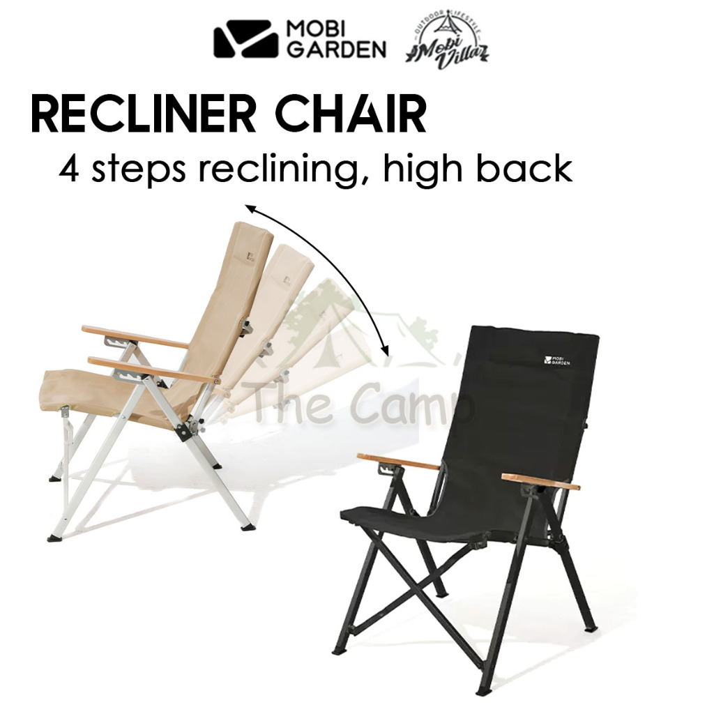 Mobi Garden Recliner Chair High Back Aluminum Alloy Adjustable Armrest ...