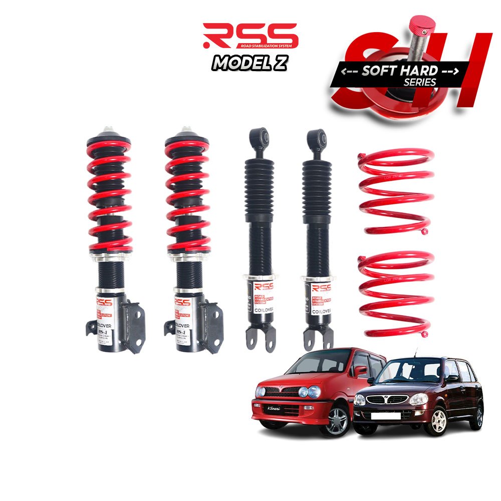RSS Model Z Adjustable Absorber Suspension High Low Soft Hard Bodyshift for Perodua Kelisa