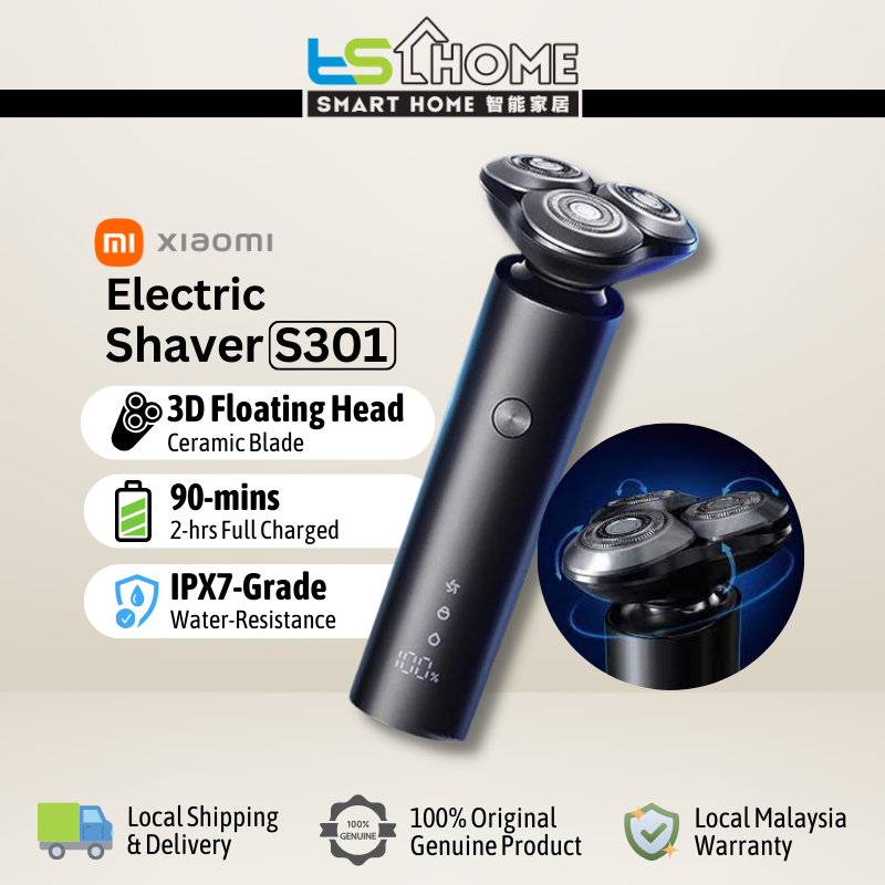 Xiaomi Mi Portable Electric Shaver S300 / S301 IPX7 Waterproof Razor 3D ...