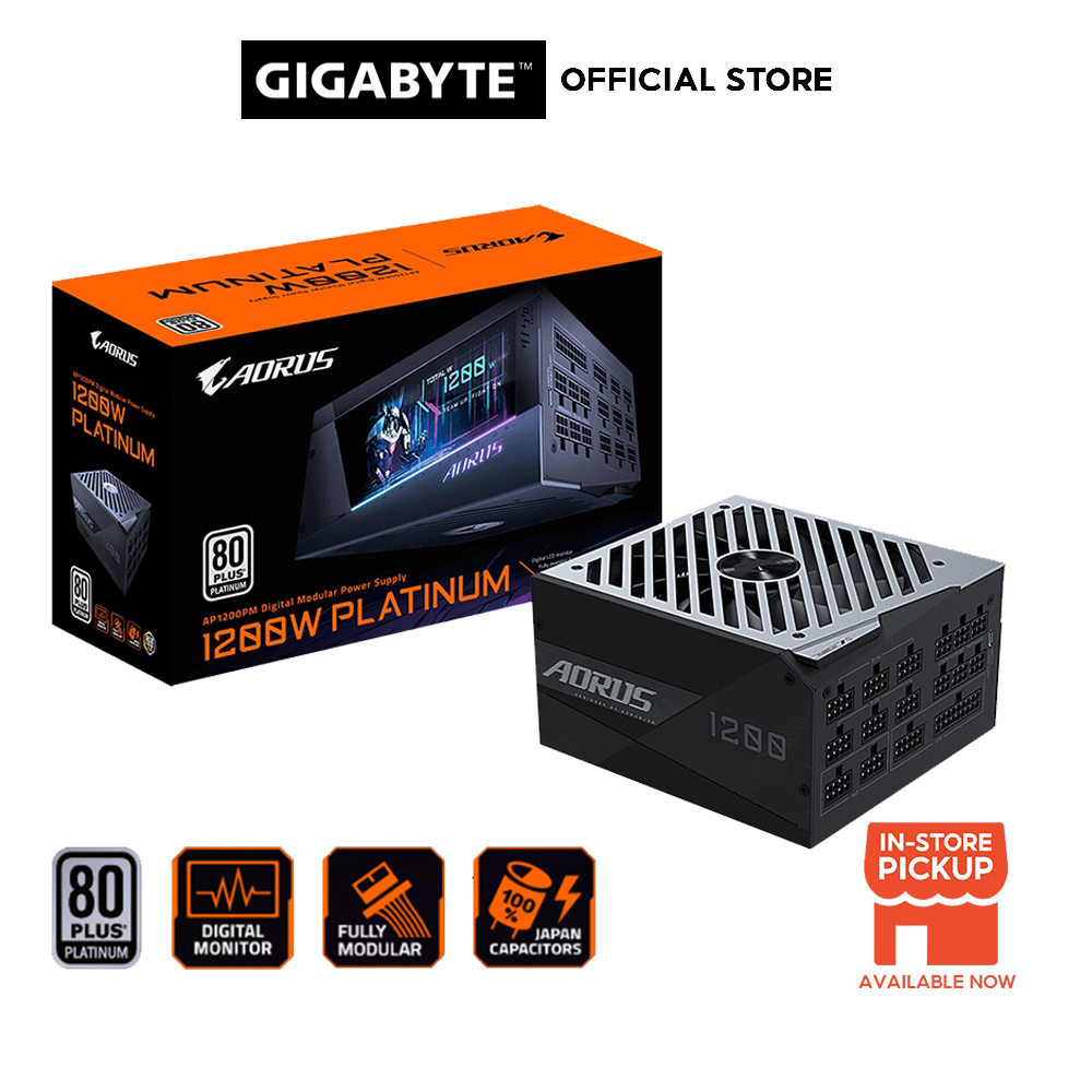 GIGABYTE AORUS P1200W 1200W 80PLUS Platinum Full Modular POWER SUPPLY ...