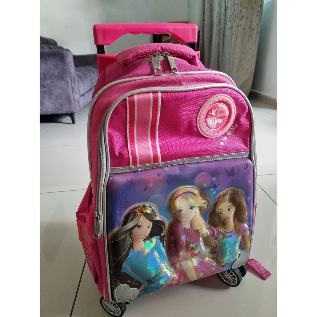 Swan Trolley Bag Barbie Girl Club Saiz Besar Shopee Malaysia
