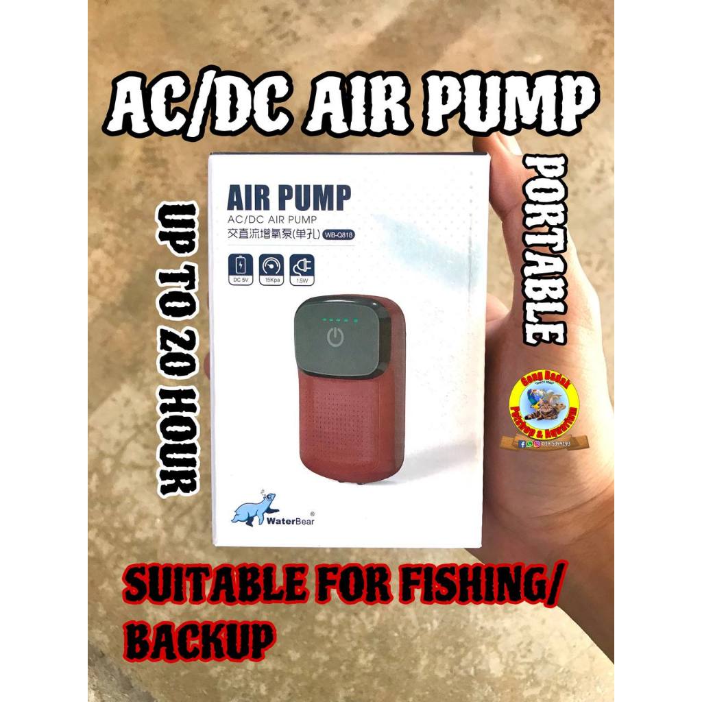 AC/DC AIR PUMP PORTABLE FOR FISHING/BACKUP | Shopee Malaysia