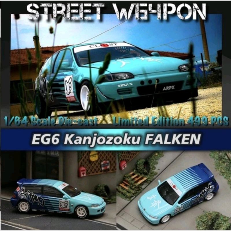Street Weapon Honda Civic EG6 Falken Livery Kanjozoku serial number 001 ...