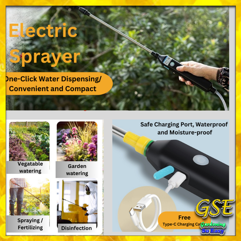 【2M / 3M/ 5M/10M】Garden Plant Electric Sprayer Spray Gun Watering 电动喷雾器 ...
