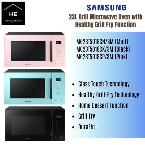 SAMSUNG 23L GRILL MICROWAVE OVEN WITH HEALTHY GRILL FRY FUNCTION