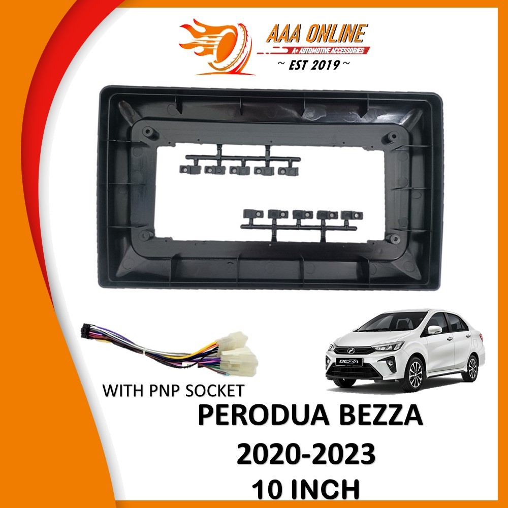 Android Player Casing 10'' Perodua Bezza 2020-2023 UV Black (WIth PNP ...