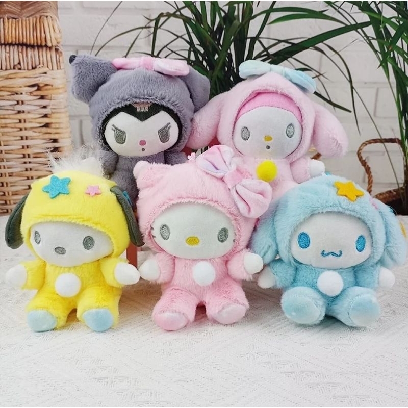 1PC KAWAII PLUSH DOLL TOYS KEYCHAIN KUROMI HELLO KITTY MELOD ...