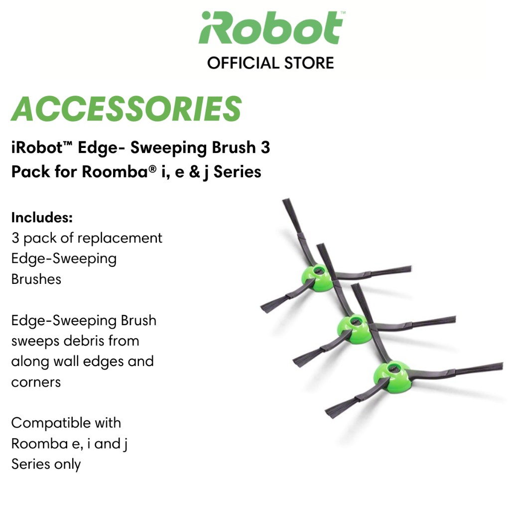 iRobot™ Edge Sweeping Brush 3 Pack for Roomba® i, e & j Series
