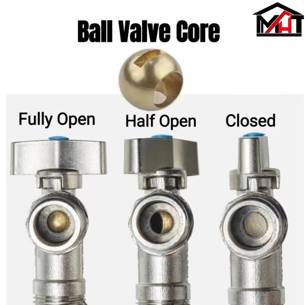 304 Stainless Steel Large Flow Angle Valve Ball Valve Core 1/2 ...