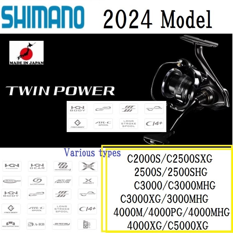 2020 SHIMANO TWINPOWER 2500 2500HG C3000 C3000XG 3000MHG 4000PG 4000XG  C5000XG Spinning Fishing Reel Made in