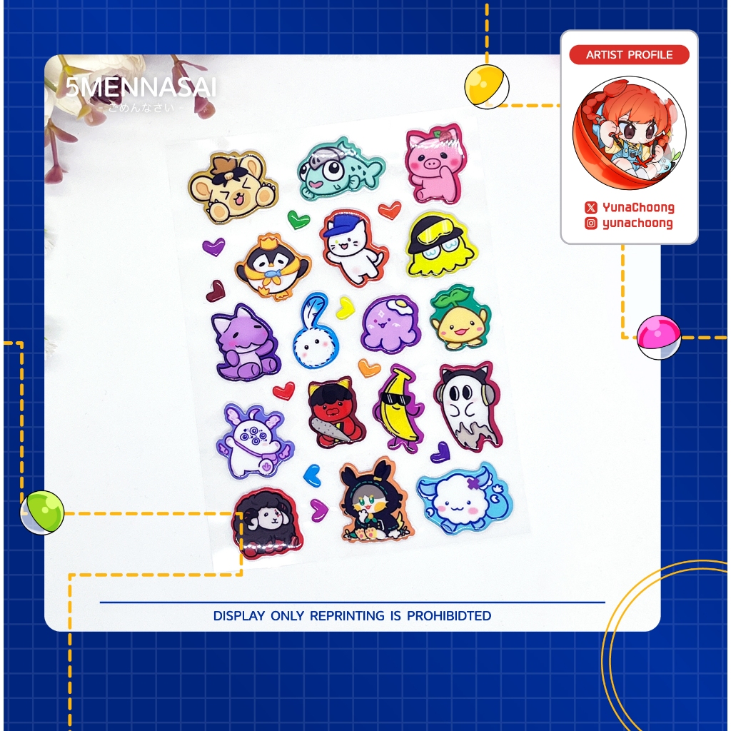 Vtuber NIJISANJI EN MASCOTS Puffy Sticker Sheet [Nijisanji EN] | Shopee ...