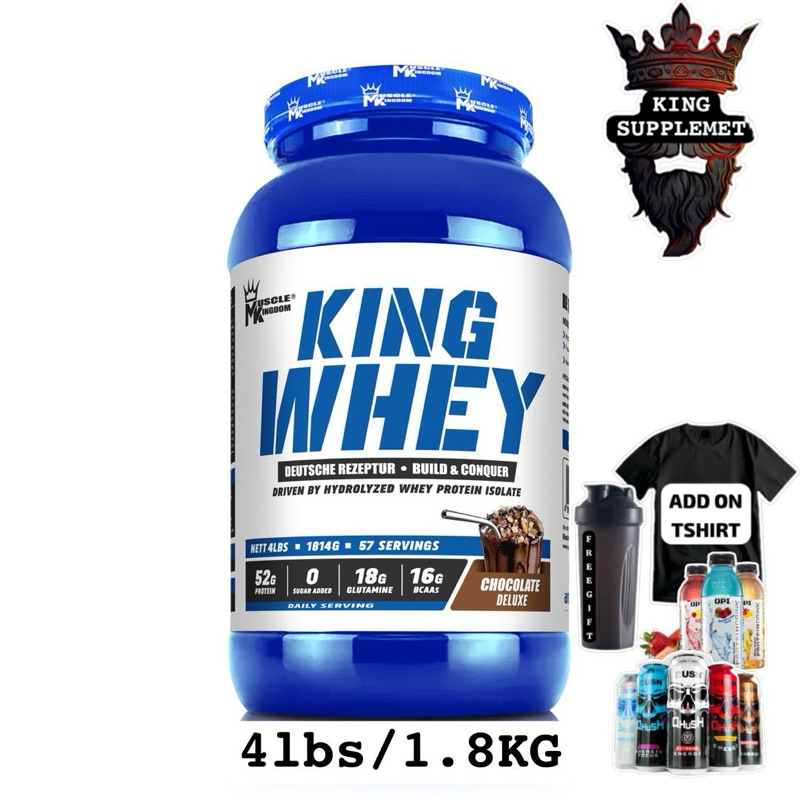 MK KING WHEY PROTEIN ISO 4lbs/1.8 KG & 2LBS/900 gram WITH YOUR CHOICE ...