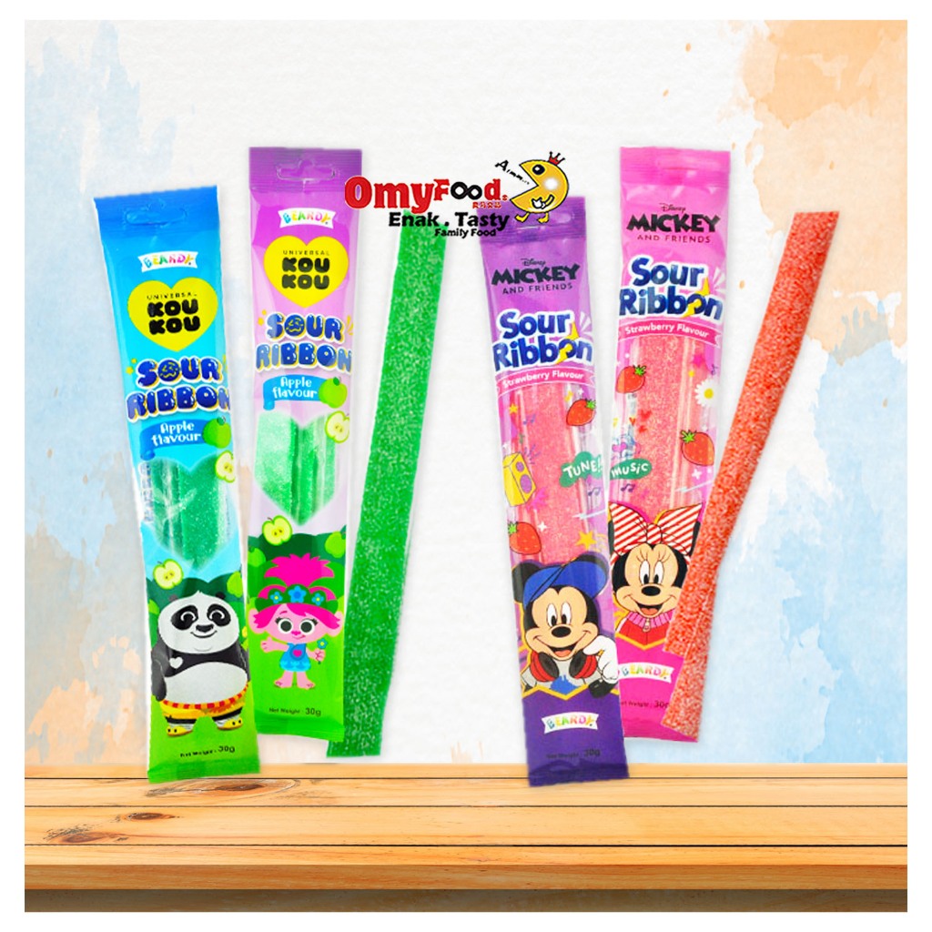 30g Sour Ribbon [Apple - Universal Kou Kou / Strawberry - Mickey And ...