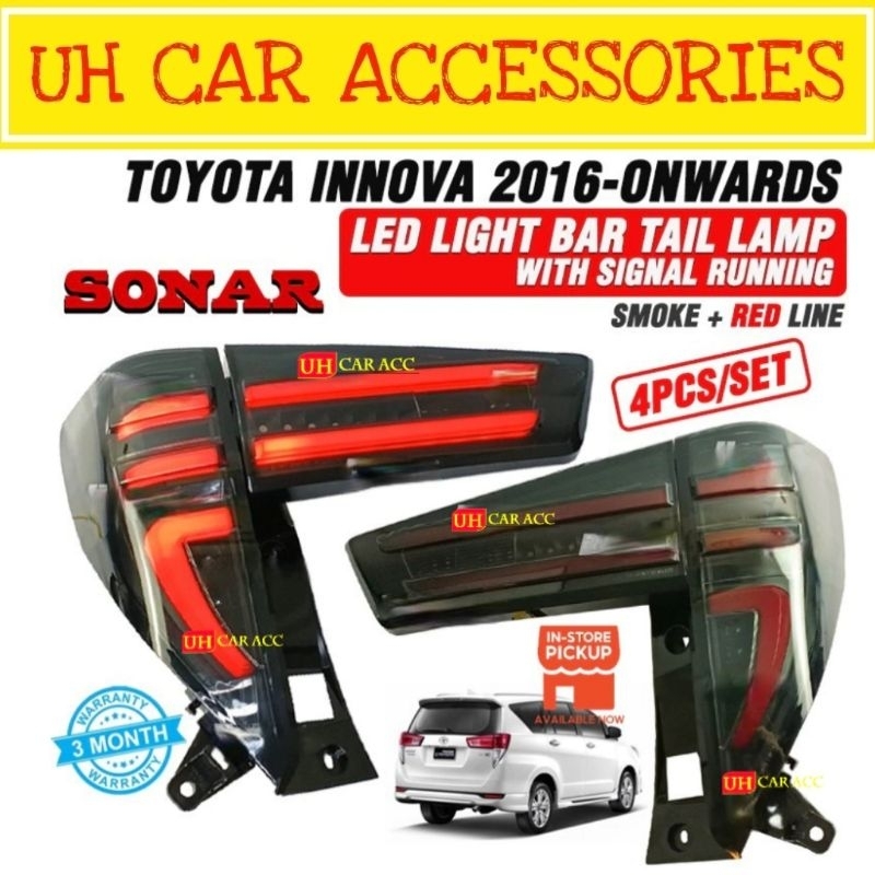 TOYOTA INNOVA 2016 - Onwards LED LIGHT BAR TAIL LAMP TAILLAMP WITH ...