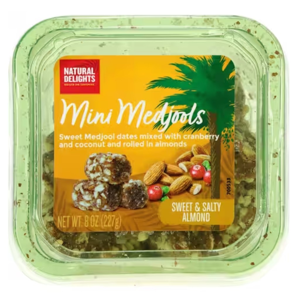 Natural Delights Sweet & Salty Almond Mini Medjool Dates Mixed with ...