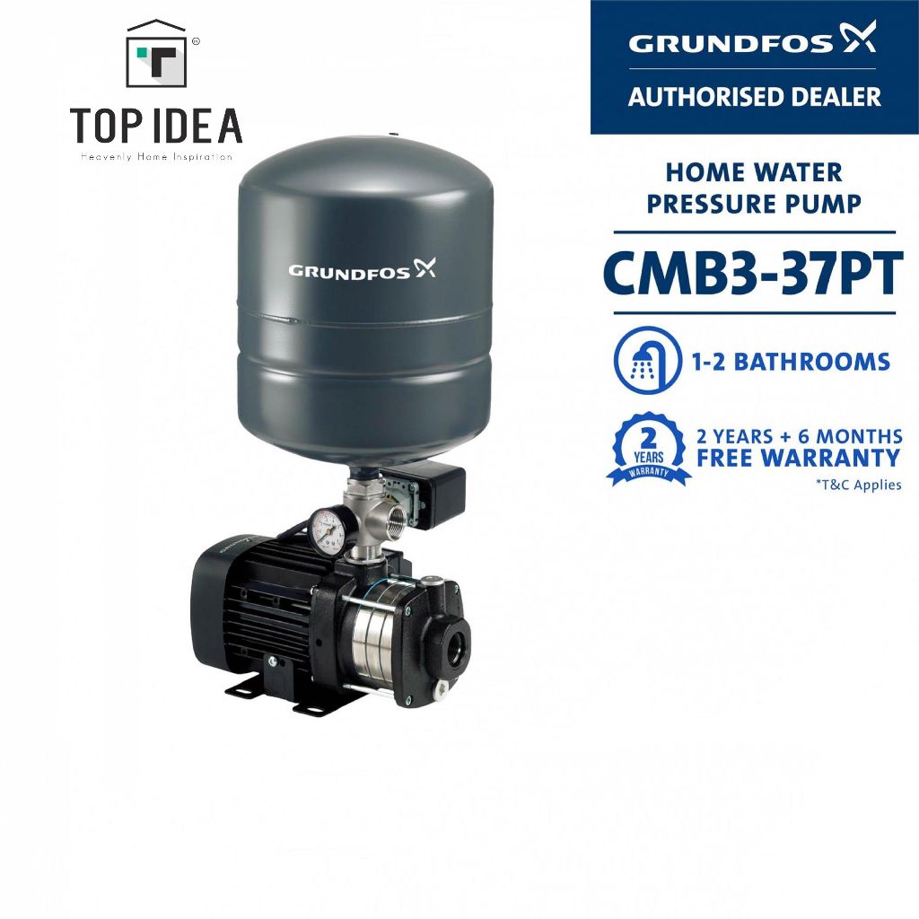 GRUNDFOS CMB 3-37 PT Automatic Home Water Pressure Booster Pump With ...