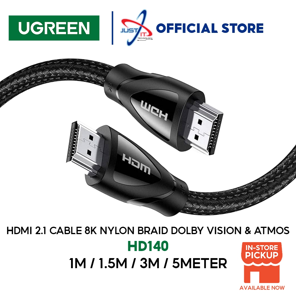 UGREEN HD140 HDMI 2.1 CABLE 8K NYLON BRAID DOLBY VISION & ATMOS ( 80401 ...