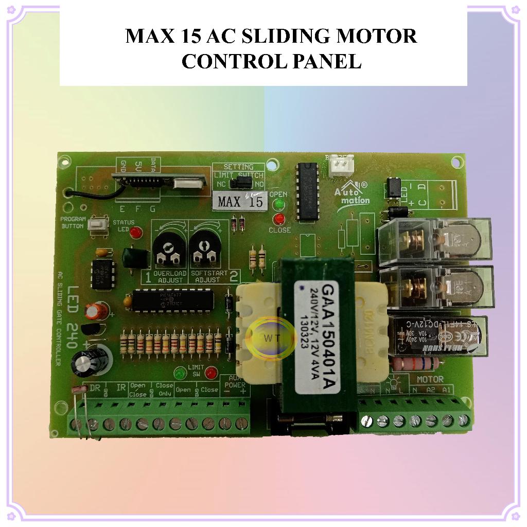 Autogate Control Panel- MAX15 AC Slidding Motor Control Panel | Shopee ...