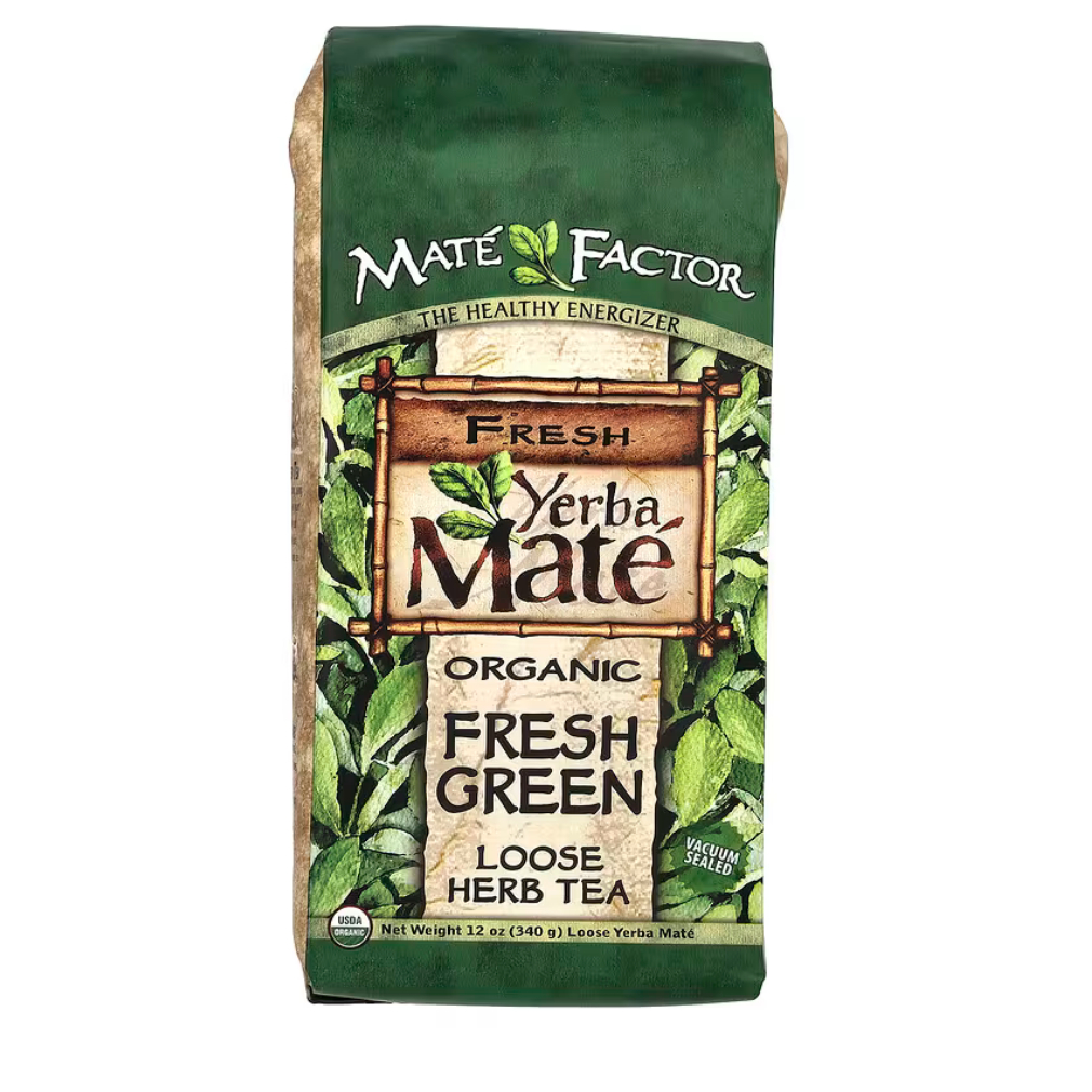 Mate Factor, Organic Yerba Mate, Fresh Green, Loose Herb Tea, 12 oz ...