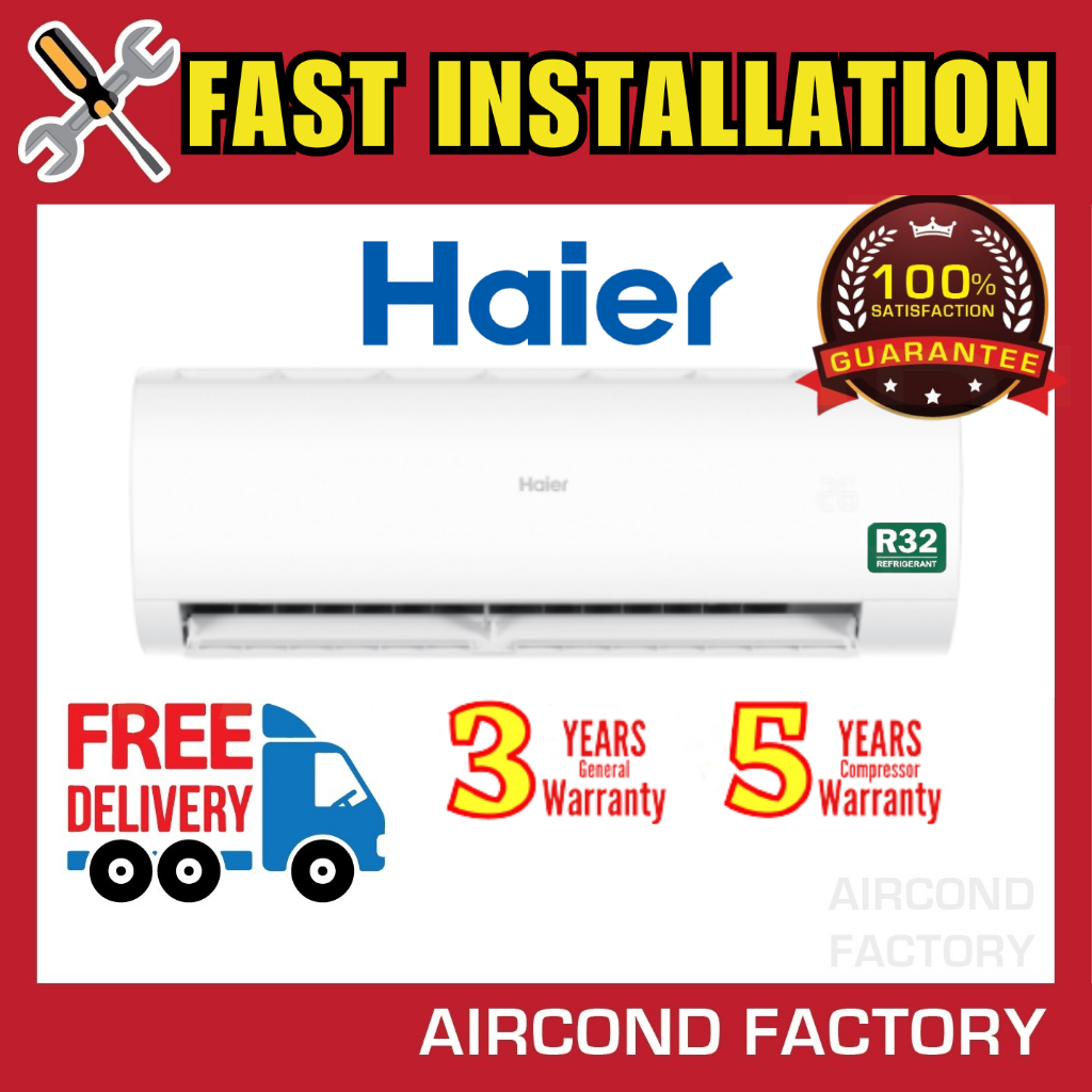HAIER PROMOSI R32 Non Inverter 1.0HP 1.5HP 2.0HP 2.5HP Air Conditioner