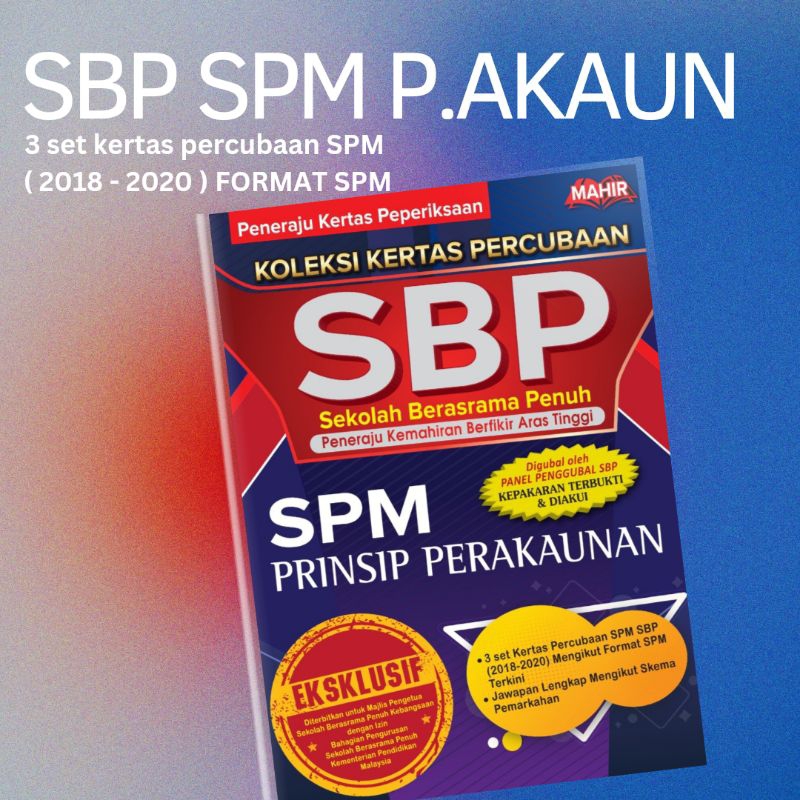 BUKU PRINTED SBP PRINSIP PERAKAUNAN SPM 2018-2020 EKSKLUSIF | TINGKATAN ...