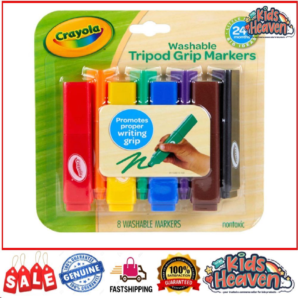 Crayola My First Tripod Washable Markers for Toddlers 8ct (100.0