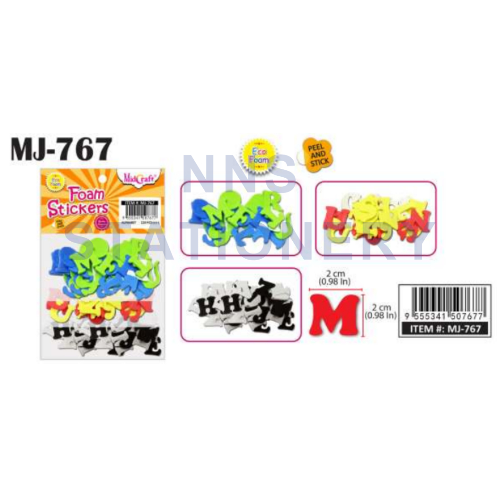 MJ-767 FOAM STICKERS ALPHABETS (1PACK: 129PCS) | Shopee Malaysia