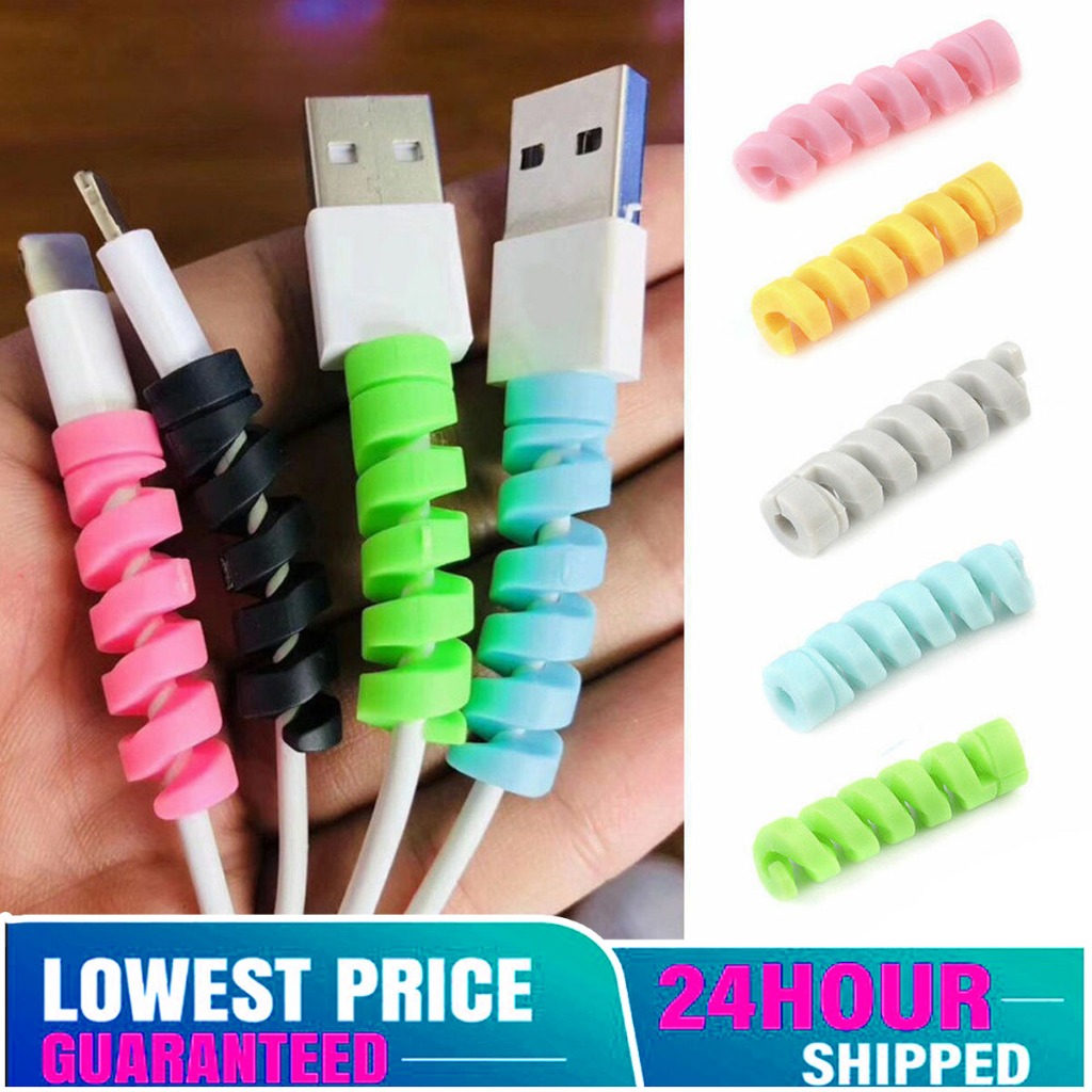 Phone Cable Charger Protector Earphone Cord Handsfree Protector Wire ...