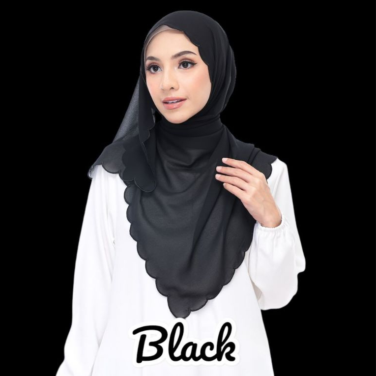 Shawl chifoon sulam embroidery murah premium Ready stock in Malaysia