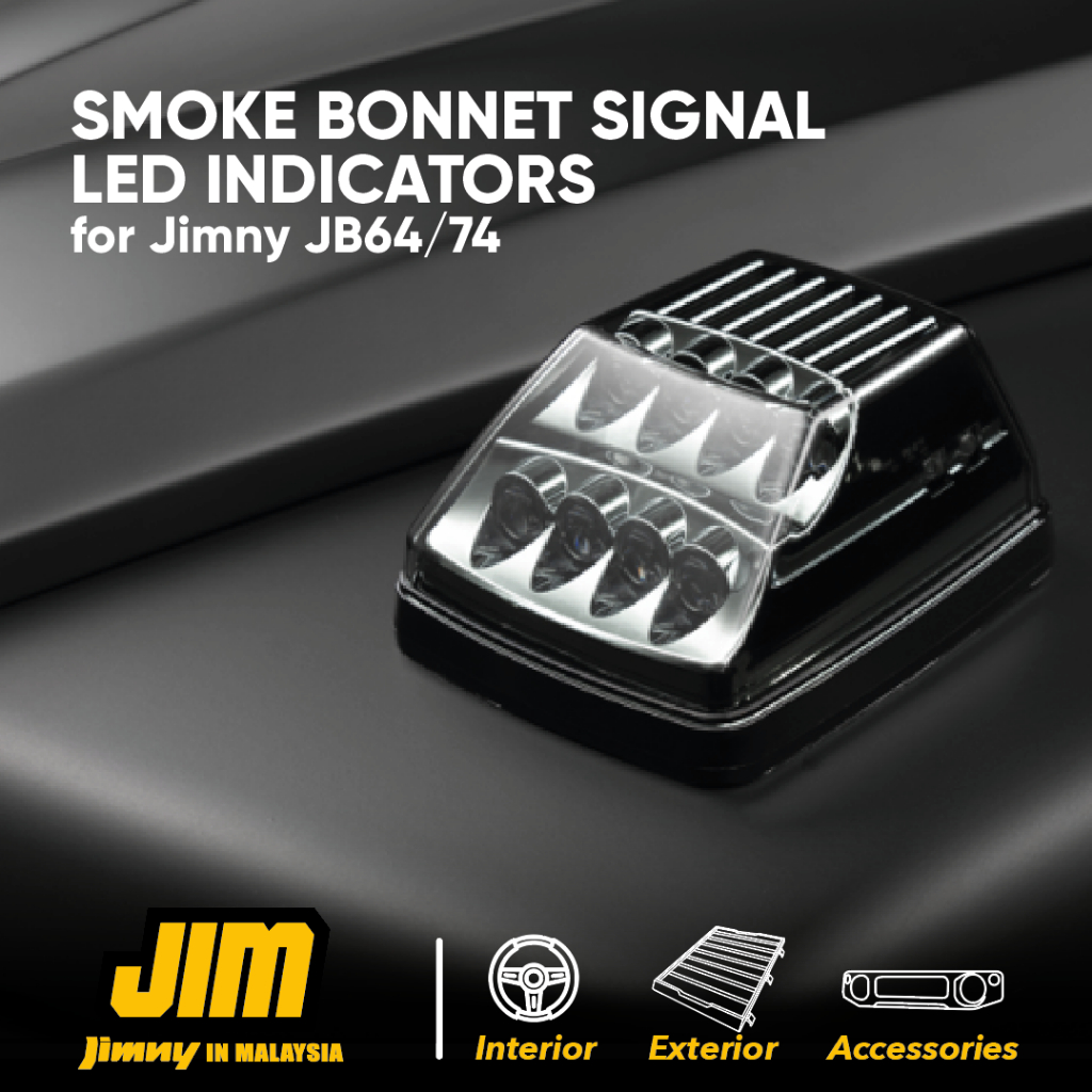Smoke Bonnet Signal LED Indicators Front Hood Turn Signal Smoke cover ...