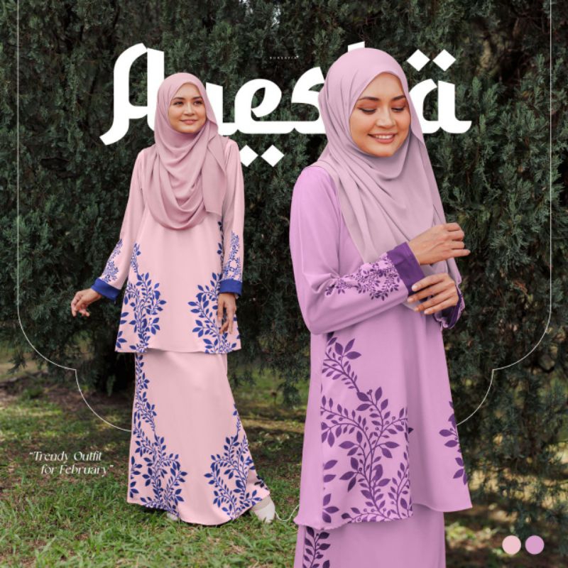 KURUNG AYESHA by Nursafia, Baju Kurung Raya | Kurung Moden, Baju Kurung ...