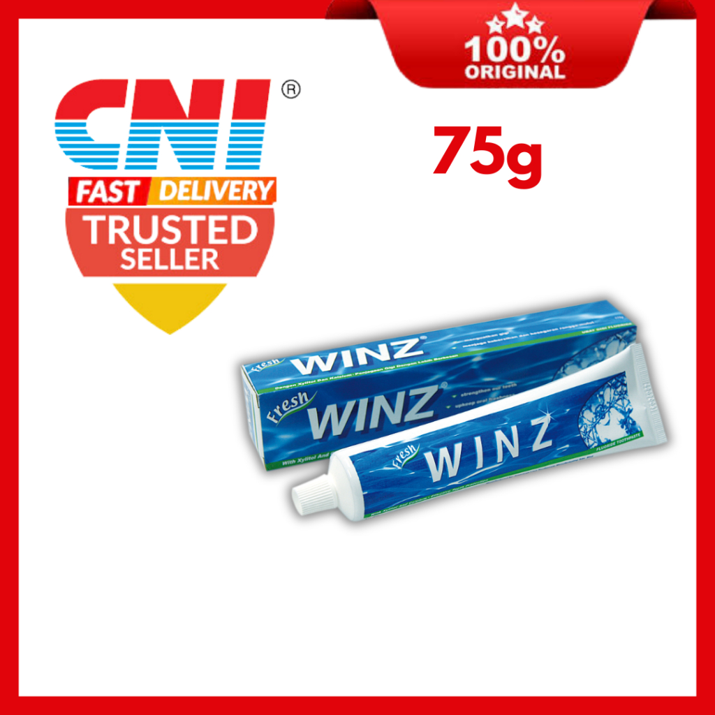 CNI Winz Fluoride Toothpaste , Ubat Gigi CNI , 75g With Xylitol