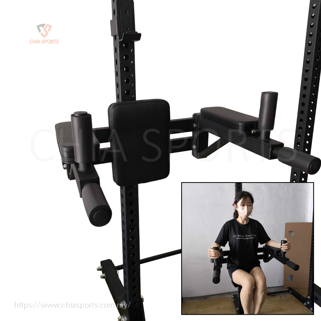 Dip Bar Attachment For Squat Rack, Multi Grip For Strength Training Pull Up Push Up 2x2 Inch Power Cage Squat Rack Pair